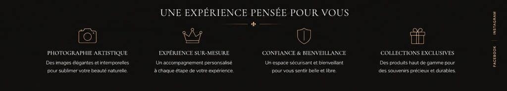 Présentation de l’expérience haut de gamme proposée par le studio Les Délices d’un Regard pour une séance photo boudoir près de Lille.